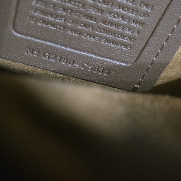 Coach Georgie Saddle Bag Quilting Suede Leather Redwood Shoulder Crossbody - Picture 7 of 7